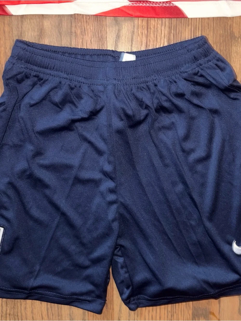 Nike Kids USA Red & White Striped Soccer Jersey Full Kit Shorts and Jersey SZ M